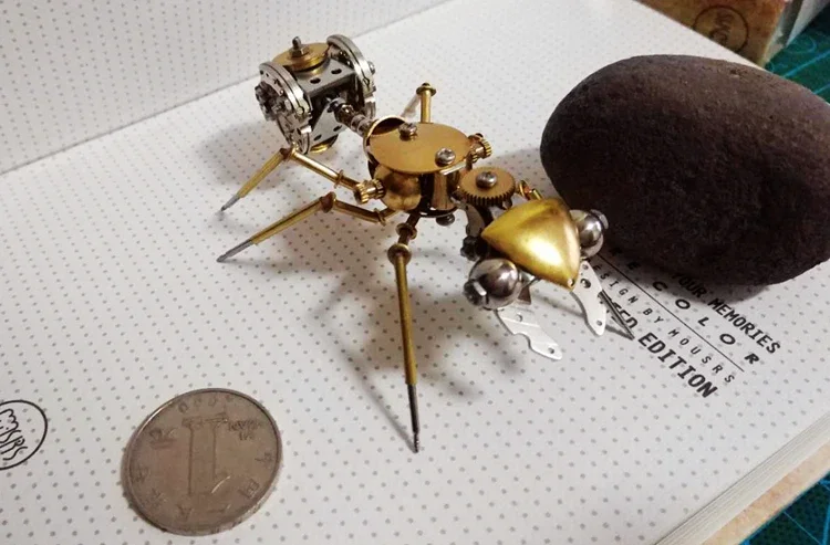 

3D Mechanical Insect Steampunk Style Ant Full Metal Crafts Pure Handmade Creative Small Ornaments - Finished Product