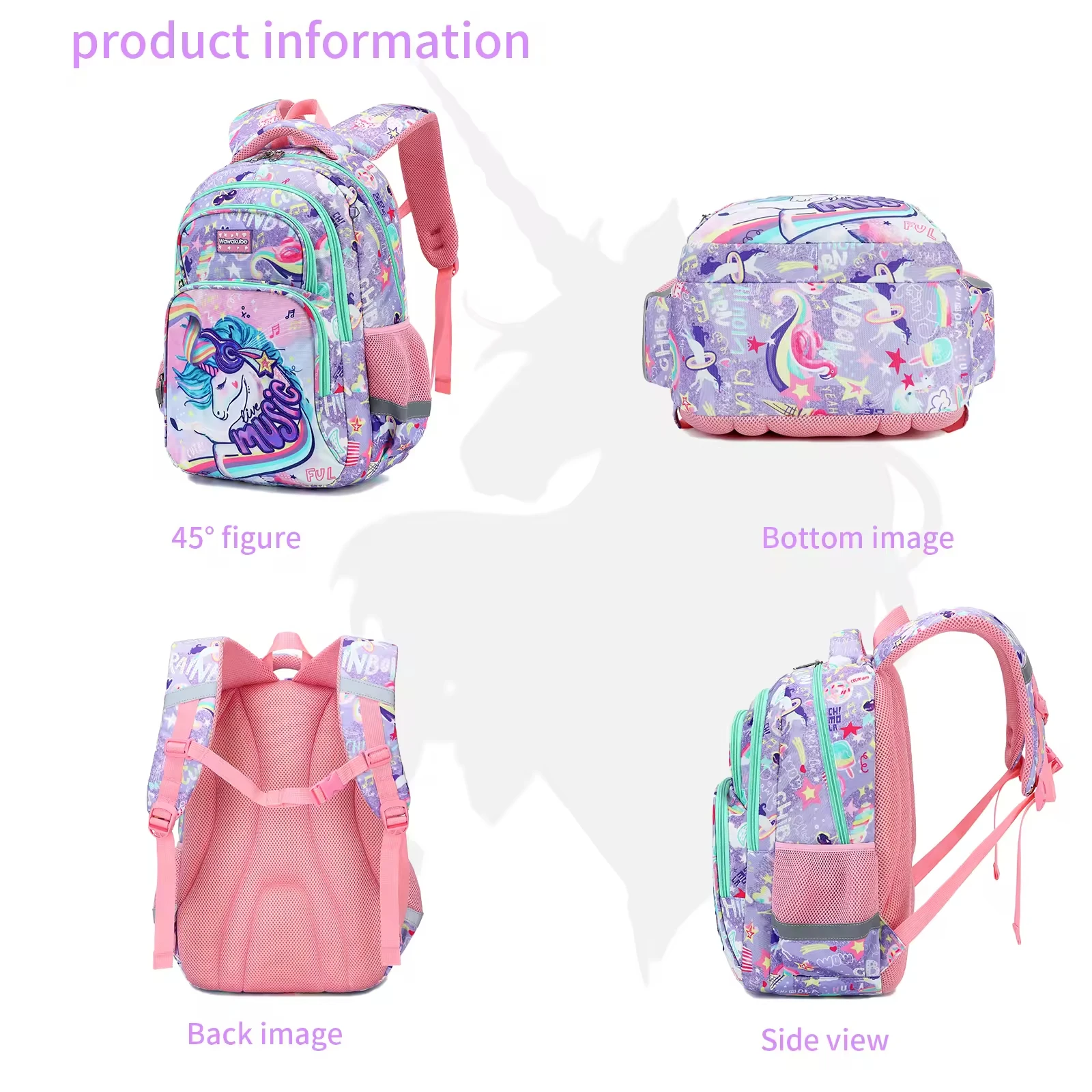 Cusangel New High Capacity Backpack And Lunchbag Set For Kids School Bags For Girls Teen Set,A Backpack,A Meal Bag,A Pen Bag