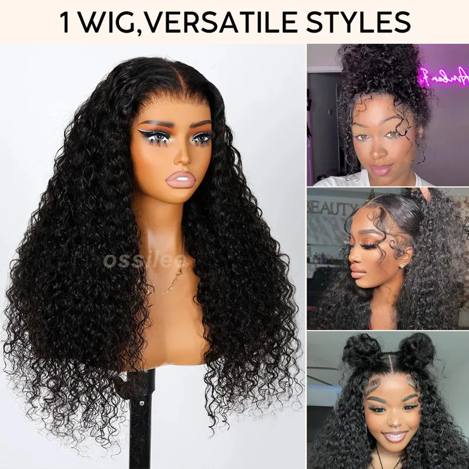 360 Lace Wig Human Hair Deep Wave Invisi Strap Snug Fit 360 Transparent HD Lace Frontal Glueless Wig