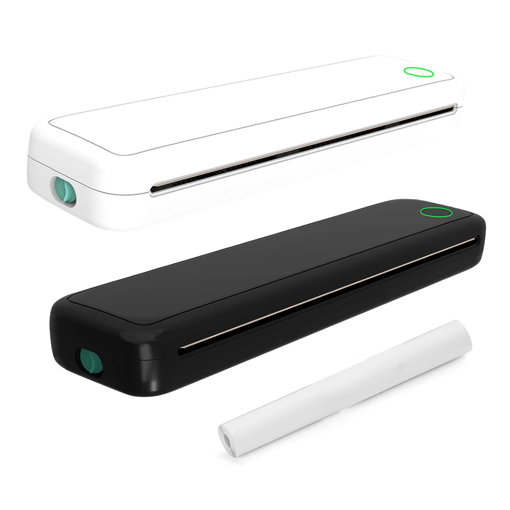 A4 휴대용 열전사 프린터 잉크리스 블루투스 호환 열전사 A4 모바일 프린터(인쇄 용지 포함) 여행 및 가정 작업용