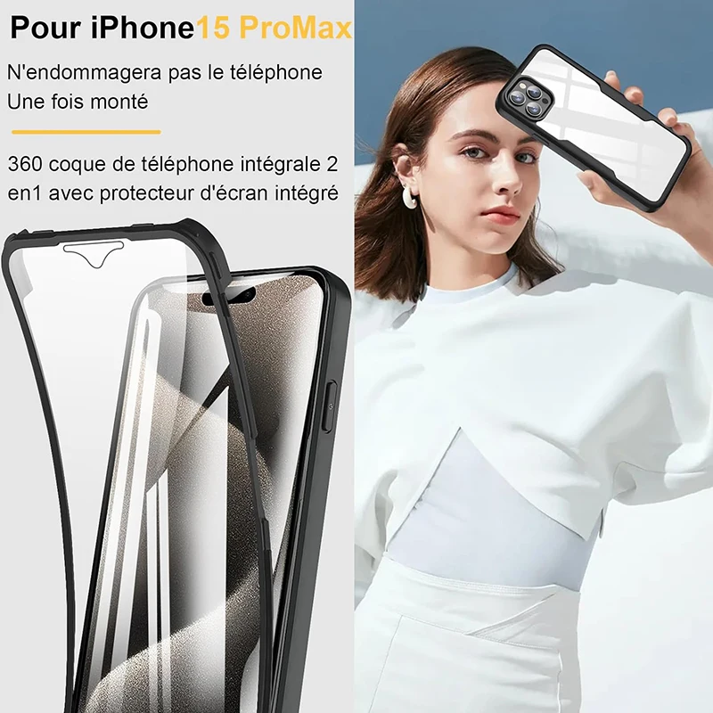 Ultimate 360° Full Body Double-Sided Screen Protector Case - Shockproof Phone Cover