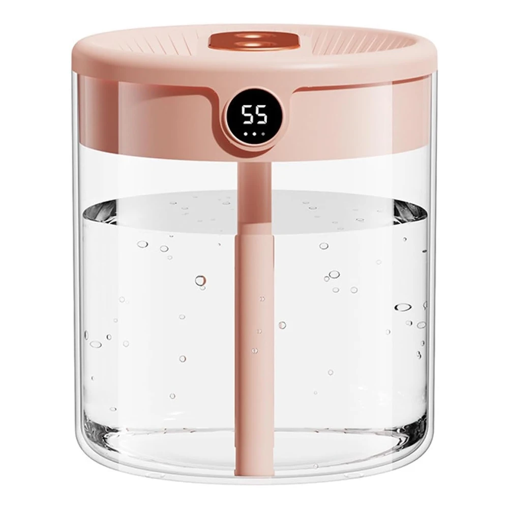 2L Portable Air Humidifier USB Desktop Humidifier with Night Light Mini Dual Nozzle Humidity Diffuser for Home Office