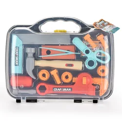 Boîte à outils pour enfants, jouets de simulation d'ingénierie, kit d'accessoires de jeu avec tournevis, perceuse électrique et bien plus encore 