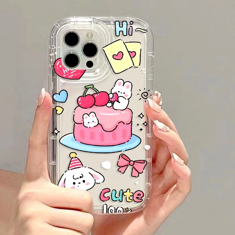 Rabbit Flower Phone Case For Samsung A55 5G Case S24 Ultra A54 A34 A33 A53 A52 A32 A14 A71 A24 A13 A12 A15 S22 S21 S23 FE Cover 4