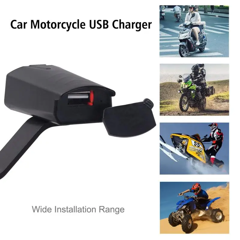 

Motorcycle Electric Car Waterproof Mobile Phone USB Charger With Indicator Light Motorcycle Electronics Accessories