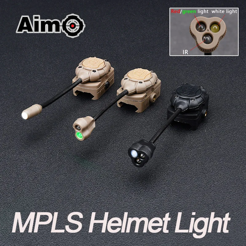 WADSN Mpls Tactical FAST Helmet Strobe Light MICH MOLLE Red Green IR LED Head Lamp Military Hunting Survival Safety FlashLight tactical led flashlight illuminator airsoft helmet light helmet lamp flashlight white green store light gz15 0140