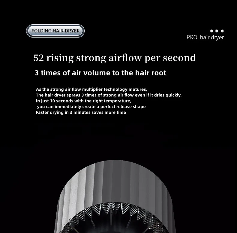 2024 New Generation Hair Dryer High Power And Strong Wind Speed Dry Negative Ion