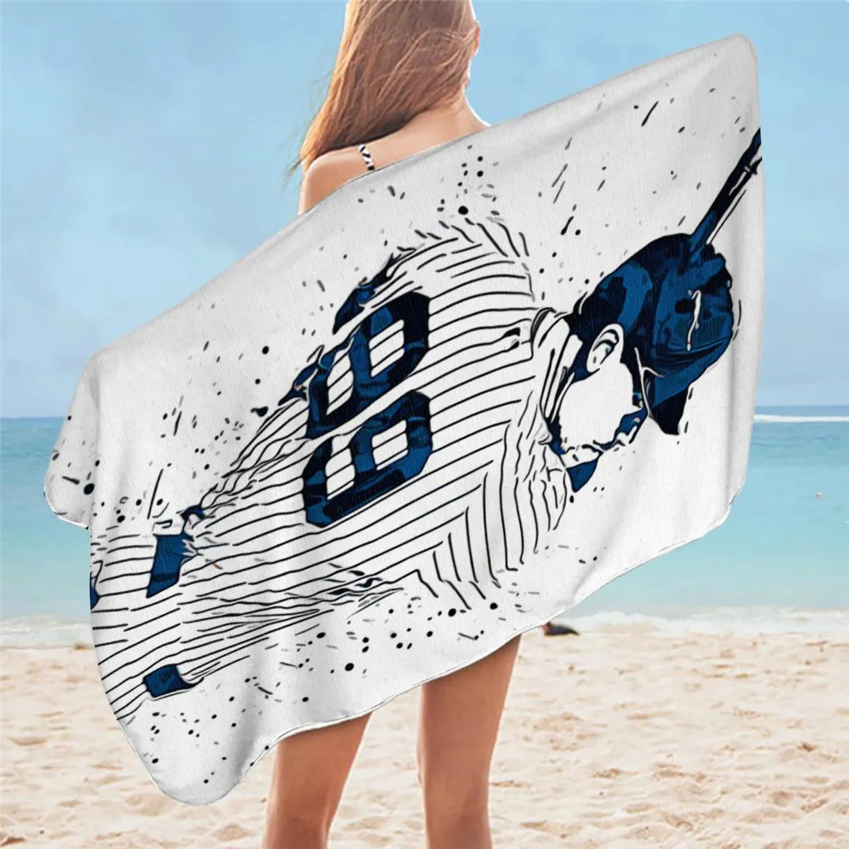 Аарон судьи Нью-Йорк янке индивидуальное печатное банное полотенце пляжное