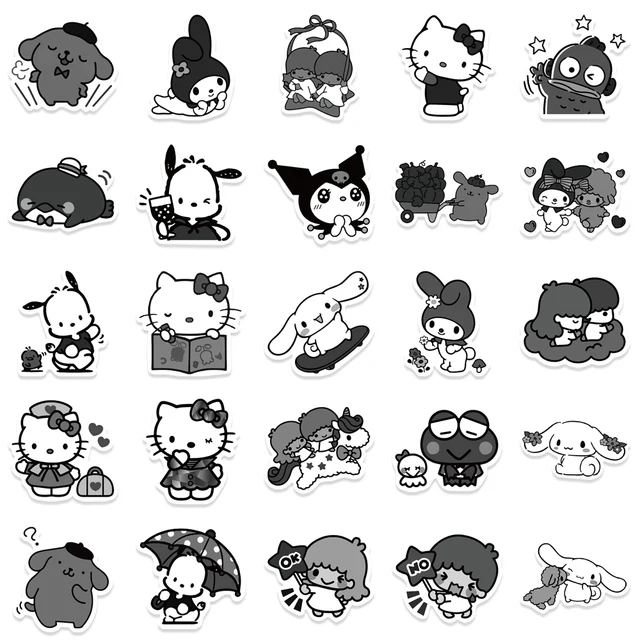 Dibujos De Hello Kitty En Blanco Y Negro Vinilo Adhesivo Libro Hello