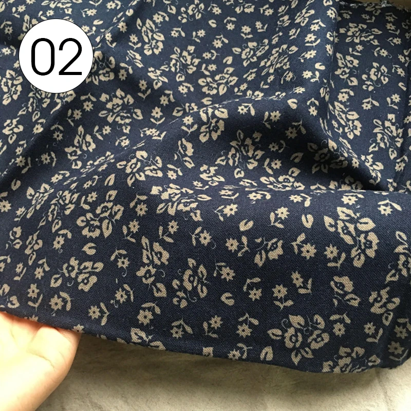 1x1,45 m reine Baumwolle Leinen Blumen stoff kleine Blumen bedruckte Stoff Frauen Mädchen Hemd DIY Nähen Blumen Pastoral Stoff – Detail 4