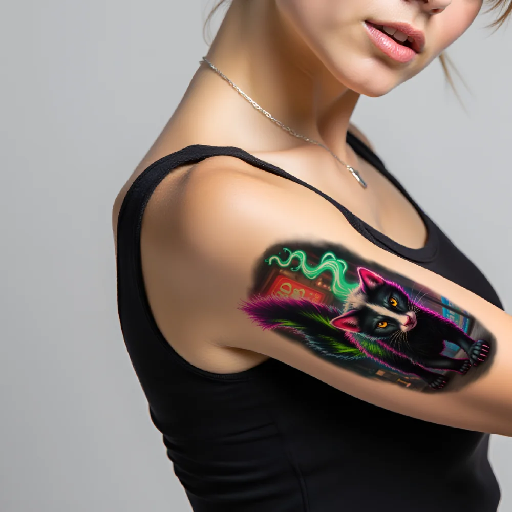 3 stücke Temporäre Tattoo Skorpion Realistische Temporäre Tattoos Wombat Panda Bunte Realismus Pferd Für Erwachsene Arme Oberschenkel – Detail 8