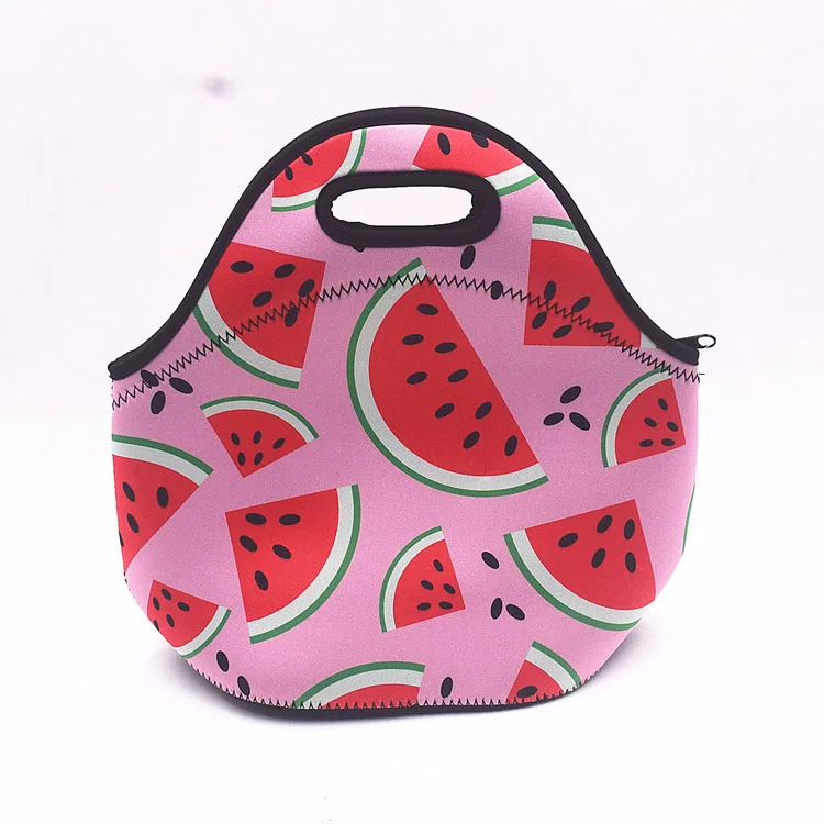 Thermal Insulated Print Neoprene Lunch Bag for Women Kids Lunch Bags Cooler Insulation Box Food Bag