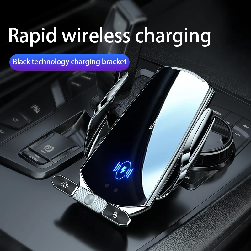 Car Phone Holder Wireless Charger For iPhone 12 13 14 15 Pro Max Sucker For Windshield Dashboard Air Vent Fast Charging Station 5
