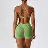 Seamless Yoga Set Gym Suits With Shorts Crop Top Sexy Bra Women's Pants 2 Pieces Set Running Workout Outfit Fitness Clothing 2