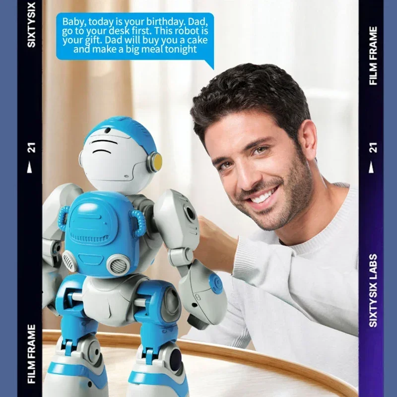 2.4G Remote Controlled Robot Gesture Sensing Intelligent Programming Dancing Singing Puzzle Toys Kids Toy for Children Gifts