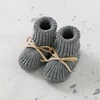 Newborn Boys Girls Indoor Floor Socks Shoes 0-18m Non-Slip Soft Bottom First Shoes 0-18m Infant Netural Solid Knitted Prewalkers 6