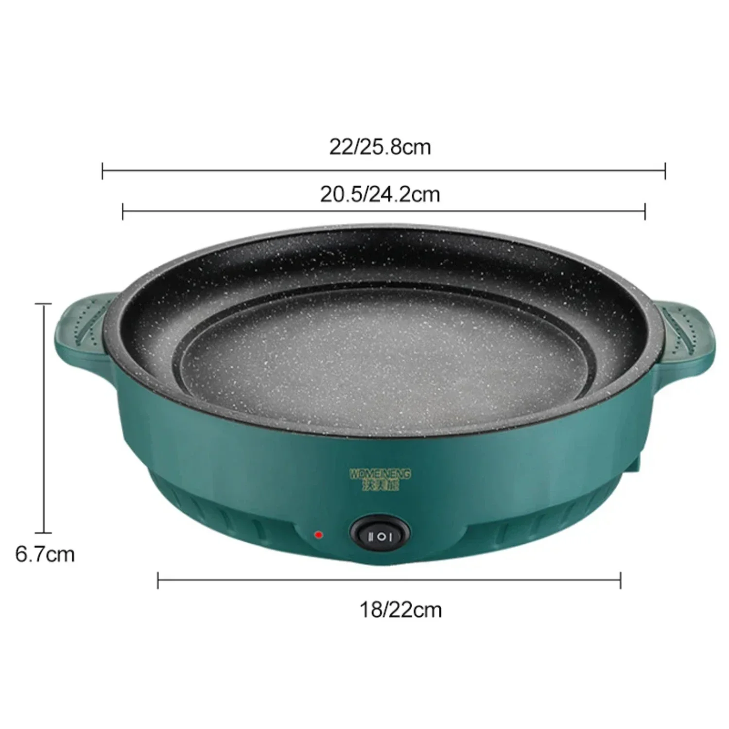 Portable Multifunctional Non-stick Skillet Pan for Household Kitchen and Camping Use - Ideal for Frying, Grilling, and Barbecuin 6