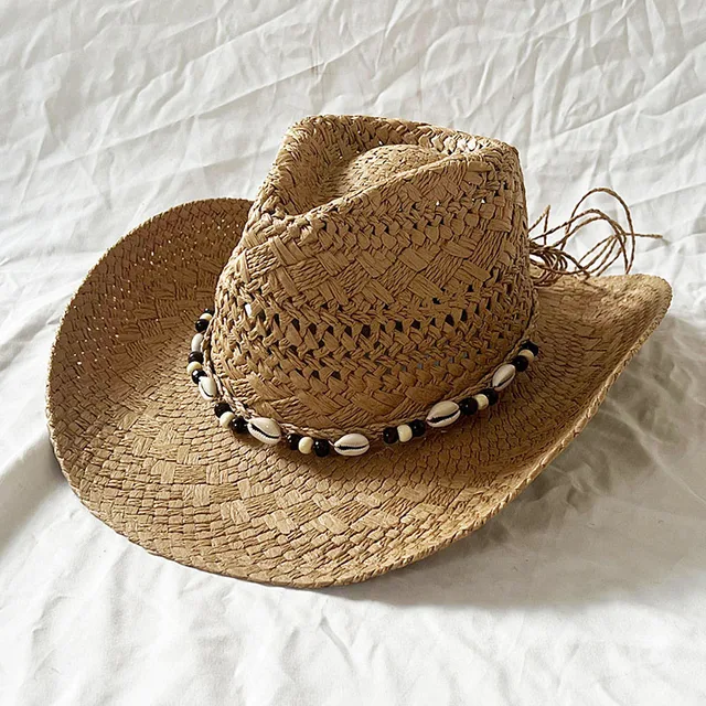 Womens Cowboy Hat HLSOHJP Women Men Summer Western Straw Cowboy