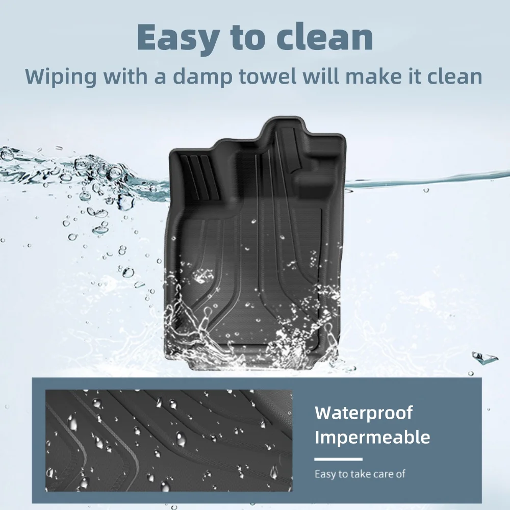 TPE Floor Mats for Volkswagen ID.7 VIZZION ,All Weather Floor Liners Trunk Mats Seatback Cushion Protector Accessories