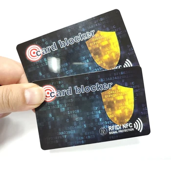 RFID 차단 NFC 신호 실드, 신용 카드 및 여권 보호대 보안