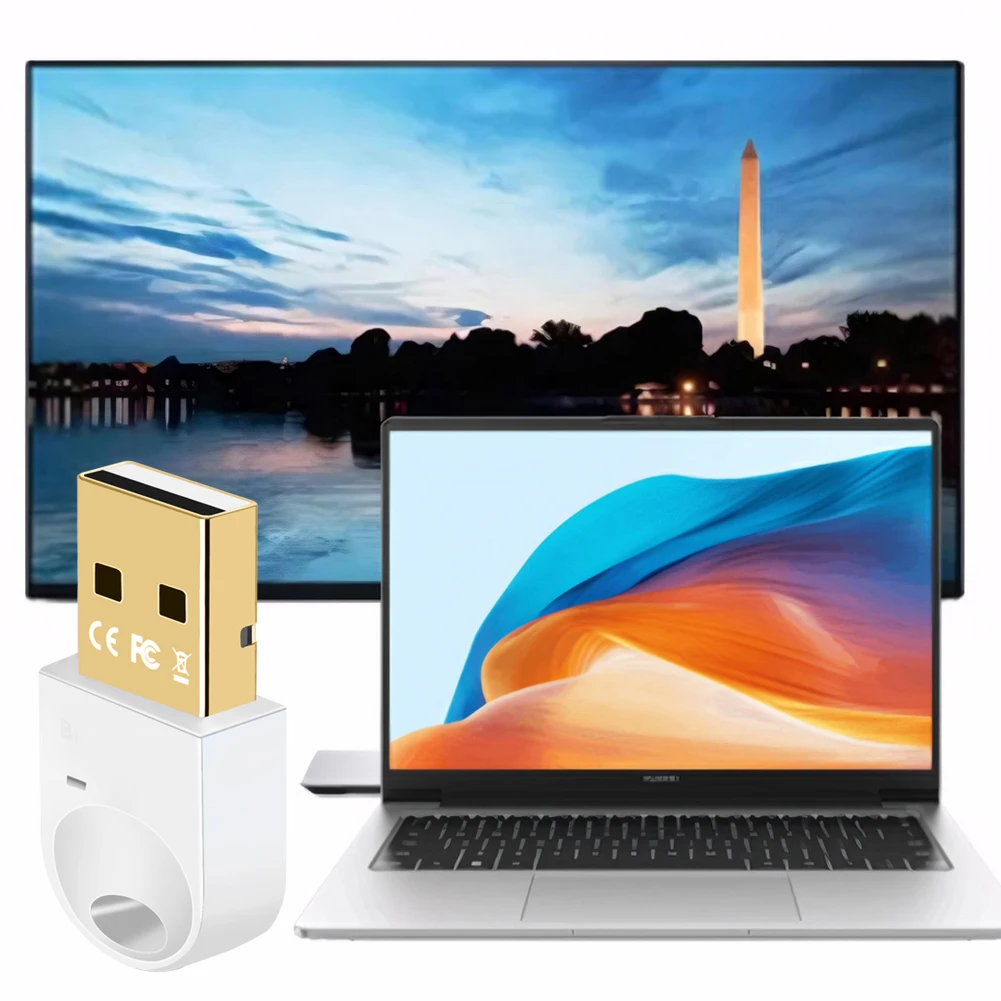 USB BT 어댑터, 무선 BT 송신기 리시버, 플러그 앤 플레이, PC 마우스 키보드 헤드폰 스피커용, Win11, 10/8.1 지원