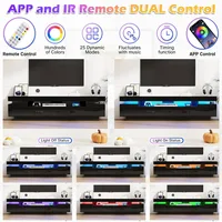 70IN White TV Stand for 75/80 inch TV,Modern LED TV Stand for Living Room,High Gloss Entertainment Center with Storag Customized 4