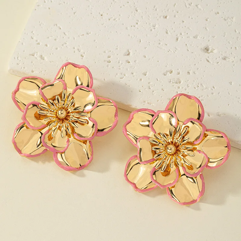 

Trendy Jewelry Sweet Korean Temperament Flower Earrings For Women Party Gifts Delicate Design Ear Accessories 2023 Trend New