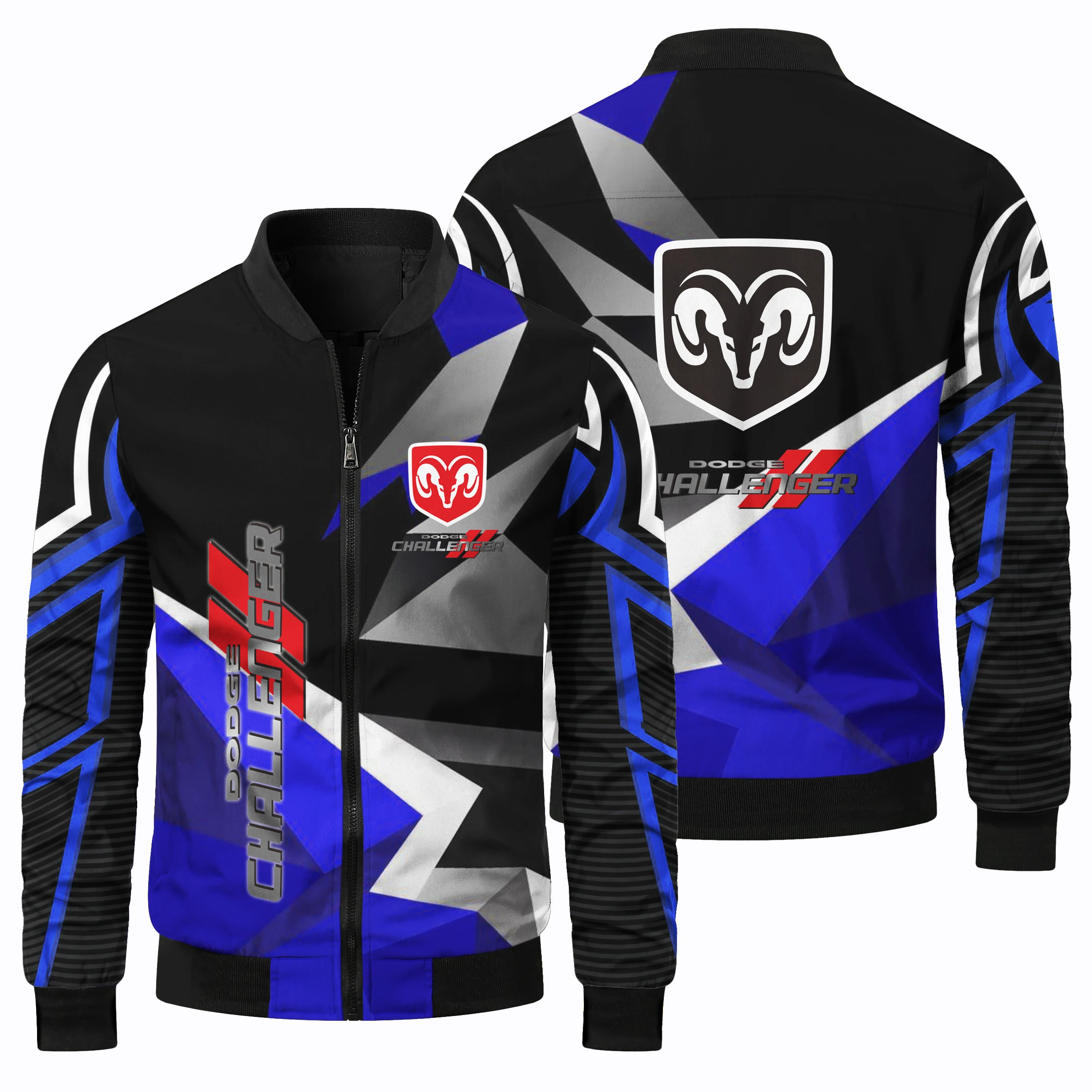 thumbnail image 2 of Chaqueta de vuelo de manga larga con estampado 3D para hombre, para primavera y otoño, para acampar al aire libre, ciclismo todoterreno, con cremallera y cuello redondo, 2 of 5