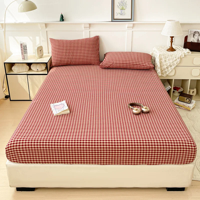 100% Cotton Fitted Sheet Adults Kids Room Bedsheets Single/Twin/Queen/King Size Bed Cover простынь Soft Mattress Protector 4