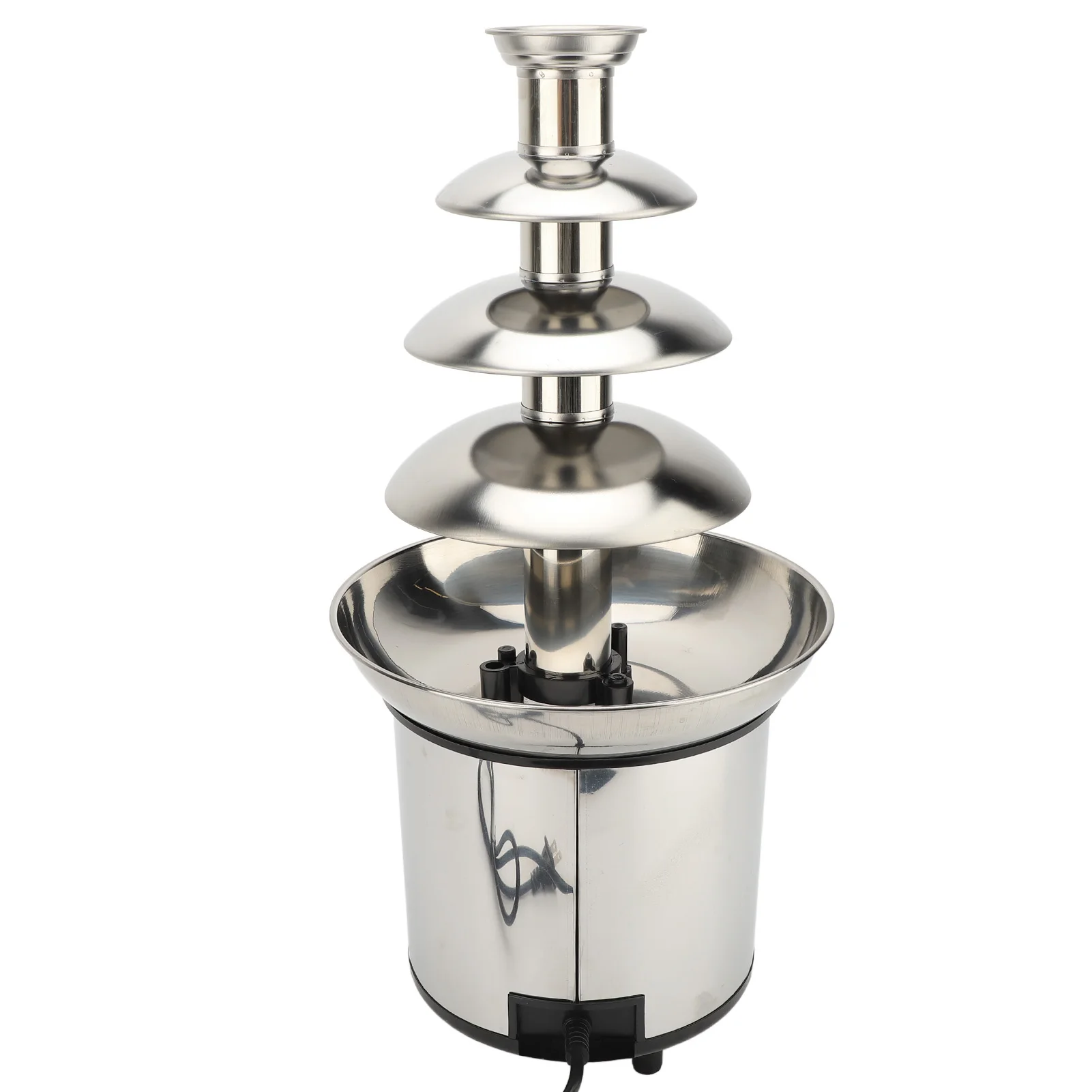 Description Picture 5 of item4 Tier Electric Chocolate Fondue Fountain Machine for Parties Stainless Steel Quiet Operation Adjustable Temperature Control