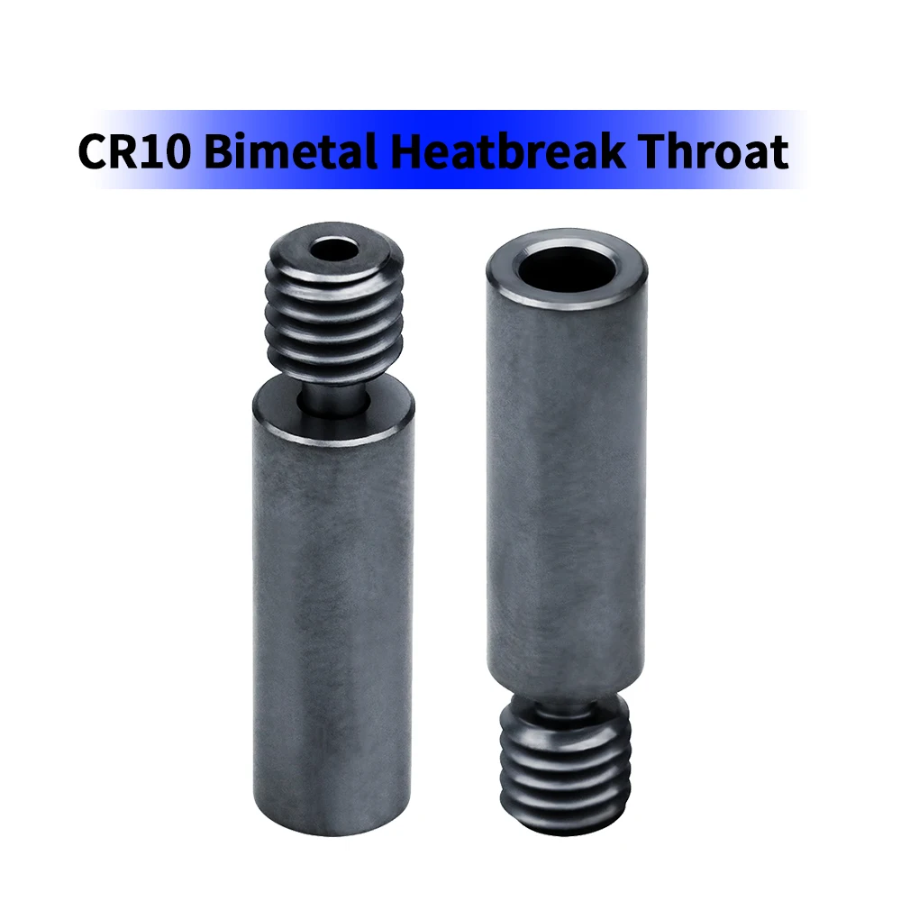 CR10 All Metal Bimetal Heatbreak Nano Coated Throat Titanium Alloy  Copper Plated Throats Fit CR10/Ender3,Pro,V2/Ender-5,Plus ender 3 s1 nano coated metal bimetal throat alloy heat break for sprite extruder ender 3 s1 pro plus cr10 smart pro hotend kit