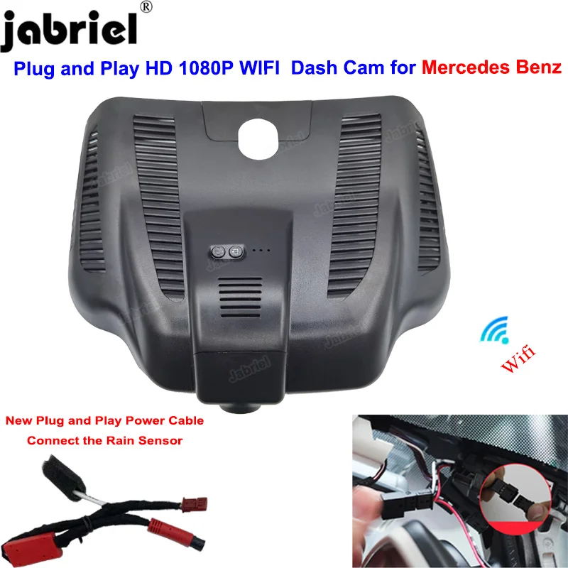 

Plug and Play Wifi Car DVR For Mercedes Benz w118 x156 gla cla 35 45 amg A Class w177 A200 A220 A250 2019 - 2022 Dash Cam Camera