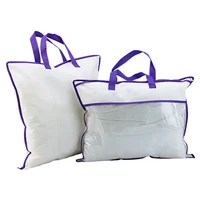 1PC Non-woven Pillow Quilt Blanket Zipper Dustproof Storage Bag,Household Organizer Foldable Bedding Packing Bag Random Color 2