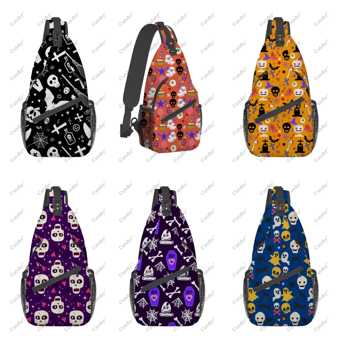 

Повседневная нагрудная сумка RIP Dead для мужчин и женщин, вместительная Спортивная Сумочка через плечо с принтом