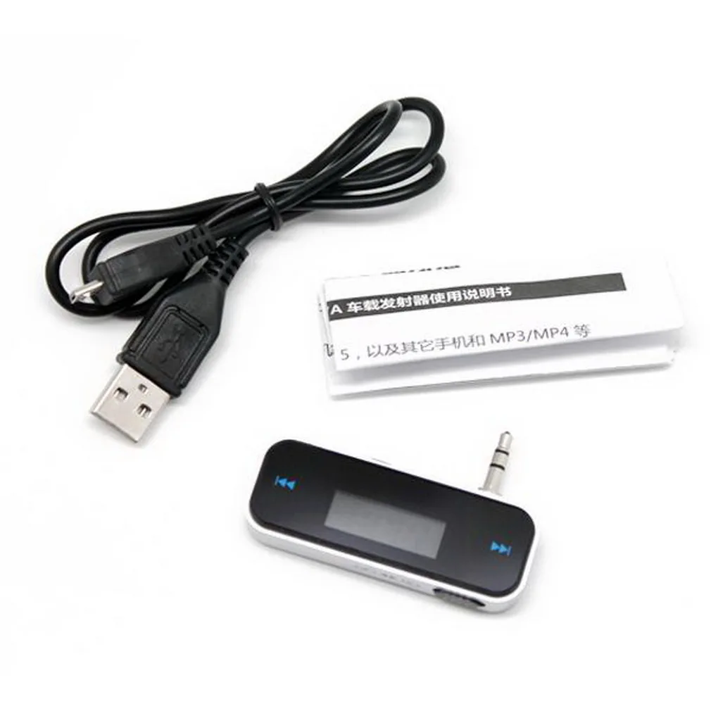 Car 3.5 mm MP3 Music Audio FM Transmitter LCD Mini Wireless With MICRO USB In Car Handsfree For IPhone Samsung iPad Xiaomi images - 6