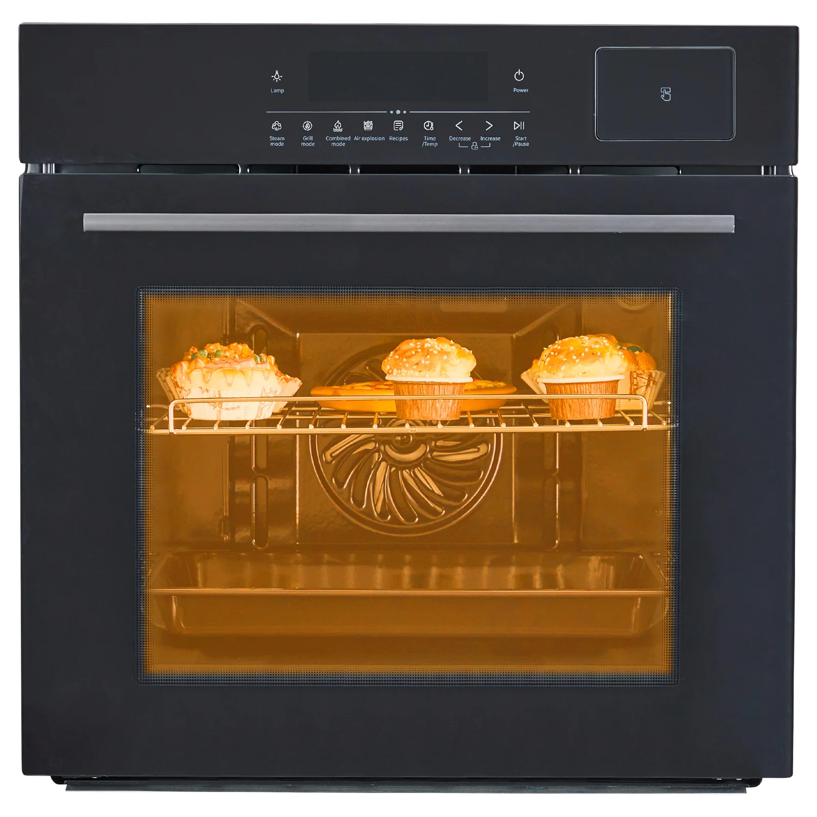 24" Electric Single Wall Oven, 2.5Cu.ft with 8 Baking Modes, 70L Electric Convection Oven, with Air Frying Function, 3000w