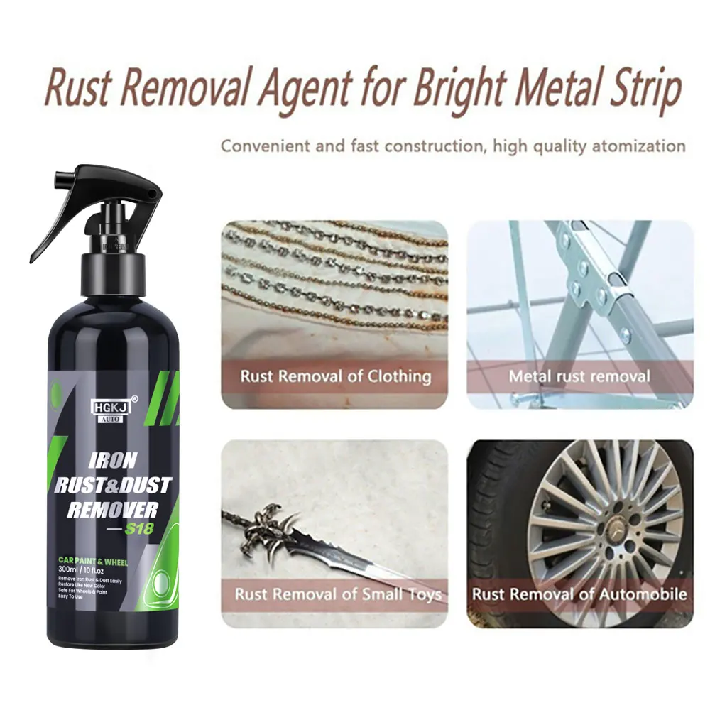 Car Cleaner S18 Car Paint & Wheel Iron Particles Powder Cleaning Super Rust Dust Remover Spray Metal Surface Defender Auto Rim Cleaner