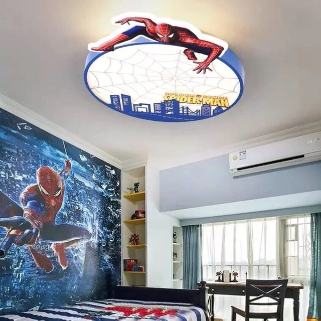 Marvel Spiderman children boys new Nordic style simple modern personality  creative cartoon cartoon bedroom led ceiling lamp - AliExpress