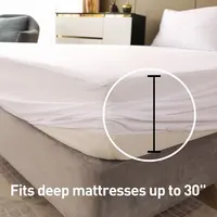 Waterproof Fitted Sheet Bedding Cover Bed Cloth Solid Color Mattress Cover Bed Protector Cover For Bedroom Guest Room 2