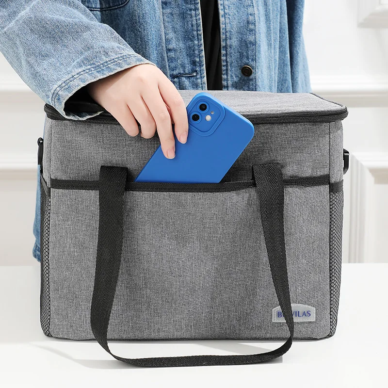 

Large Capacity Lunch Bag Women Waterproof Oxford Portable Thicken Insulation Bento Box Outdoor Camping Picnic Bags for Women Men