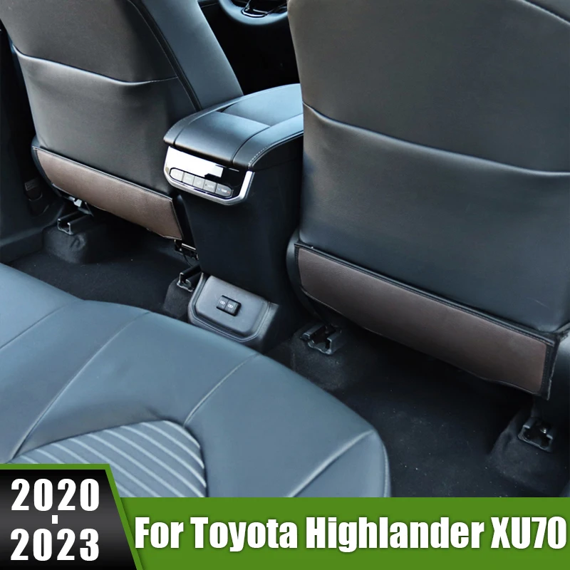 

Для Toyota Highlander XU70 Kluger 2020 2021 2022 2023 гибридный кожаный защитный коврик для заднего сиденья автомобиля противоударный защитный коврик для детей