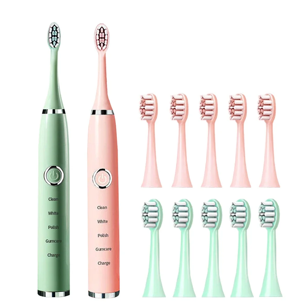 

Newest Sonic Electric Toothbrushes for Adults Kids Smart Timer Rechargeable Whitening Toothbrush IPX7 Waterproof 4 Brush Head