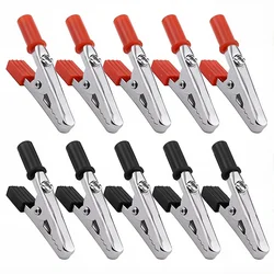 Premium Metal Alligator Test Clips - Set of 10, Enhanced Electrical Wire Connectors with Screws and Solder Ports (10pcs)