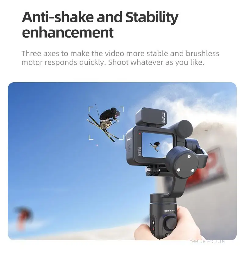INKEE FALCON Plus Handheld 3-Axis Action Camera Gimbal Stabilizer Anti-Shake Wireless Control for GoPro Hero 11/10 OSMO Insta360 camera gimbal stabilizer