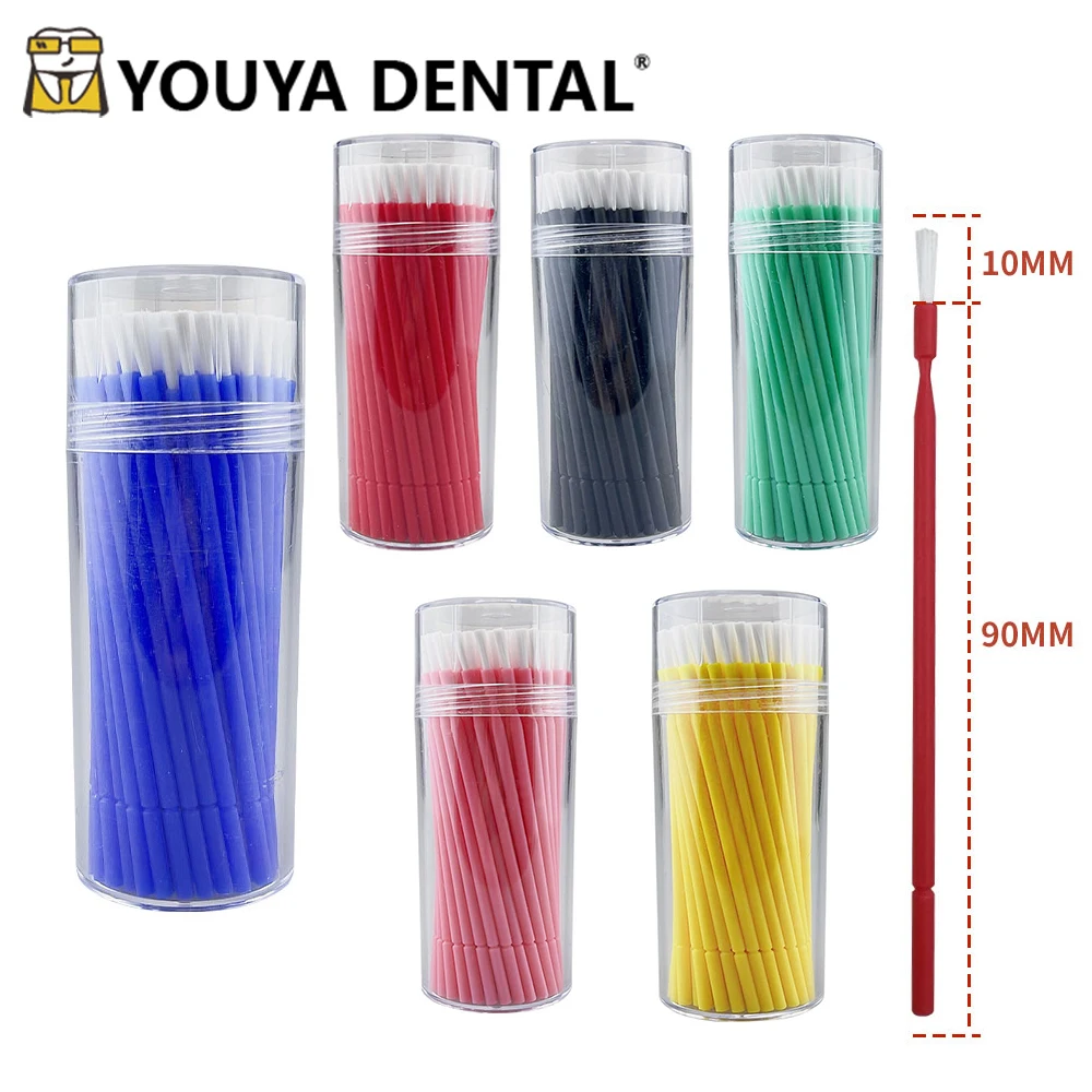 100pcsboxDisposableDentalLongMicroBrushOralApplicatorStick
