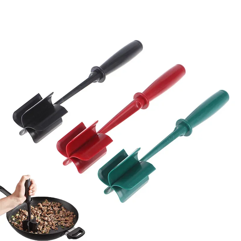 Kitchen Meat Chopper Ground Beef Masher Utensil Heat Resistant Non-Stick Hamburger Choppe Potato Masher Tool Kitchen Gadgets