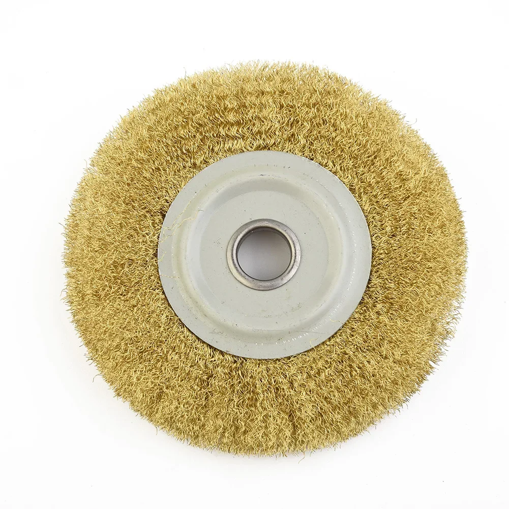 

5 Inch Copper Wire Wheel Pure Brass Brush Grinder Metal Polishing Yellow For Deburring High Quality Replacement