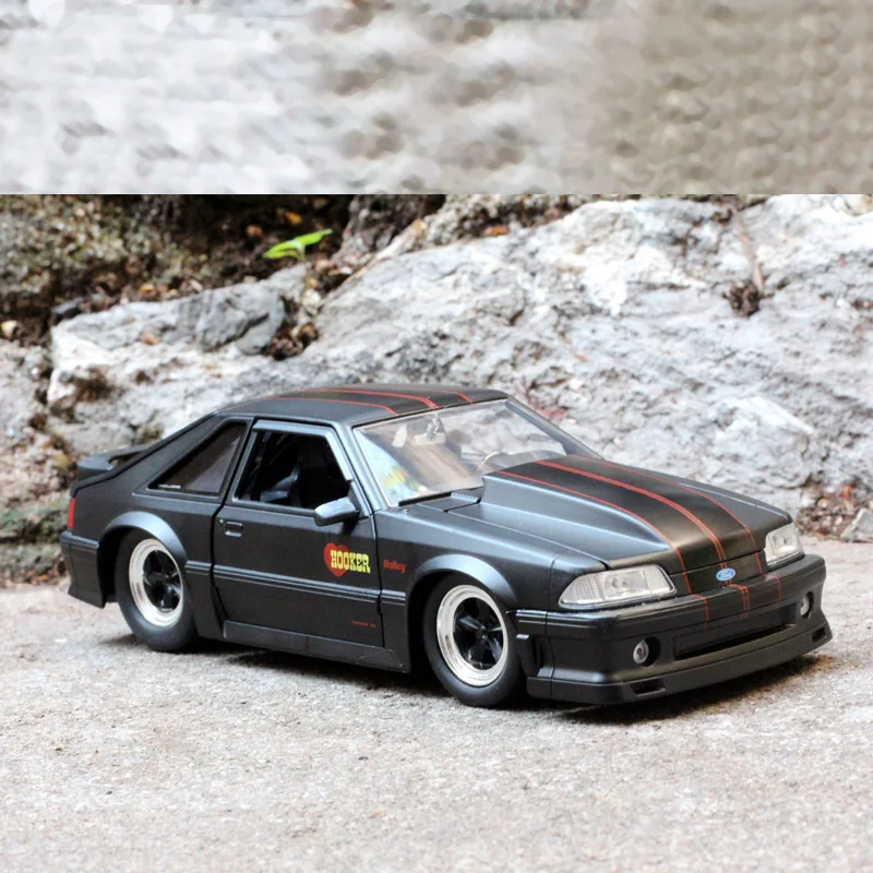 

No Box Childrens 1:24 Scale 1989 Ford Mustang GT Bigtime Muscle Jada Diecasts & Toy Vehicles Car Matte Black 32304 Hobby Gift