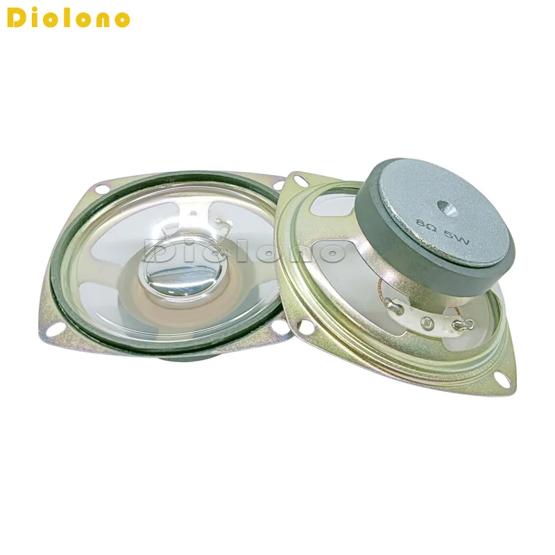 8Ohm 5W Loudspeaker 78MM 3inch Square Speaker Waterproof Clear Cone Paper Bright Cap 45MM External Magnetic Height 30MM