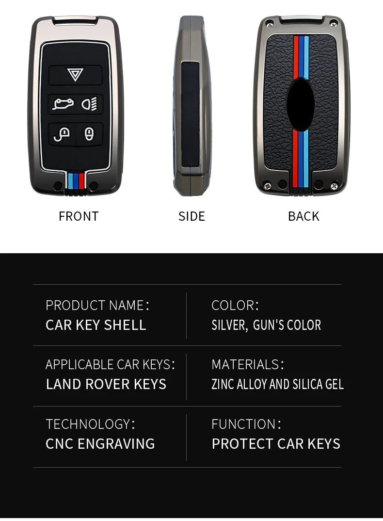 Nuova auto Remote Key Case Cover Shell portachiavi per Land Rover Range Rover Sport Evoque Velar Discovery 5 per Jaguar XE E-PACE XF 14 Nuova auto Remote Key Case Cover Shell portachiavi per Land Rover Range Rover Sport Evoque Velar Discovery 5 per Jaguar XE E-PACE XF -